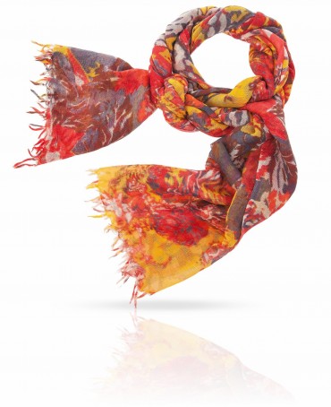 Палантин Женский ZW-DENSE.FLORAL/RED